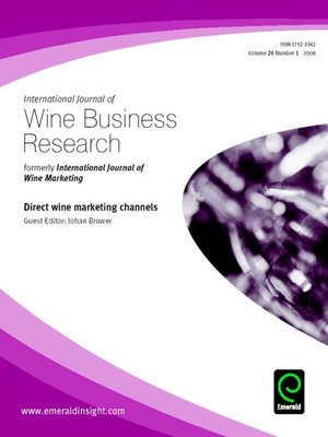 cover image of International Journal of Wine Business Research, Volume 20, Issue 1
